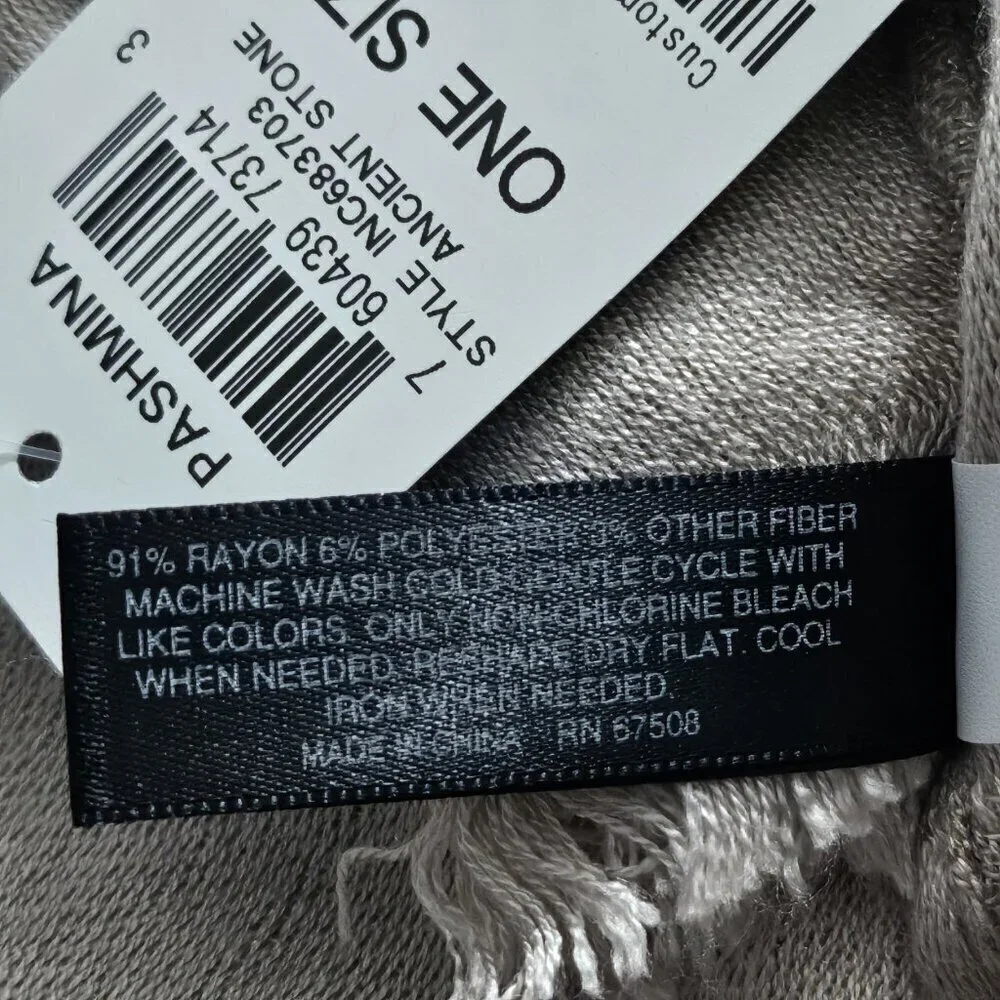 2/$30 INC International Concepts Reversible Shine Ancient Stone Wrap One Size